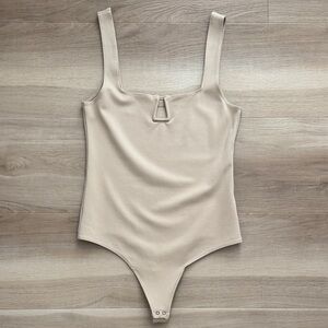 A&F - Square Neckline Thong Neutral Bodysuit